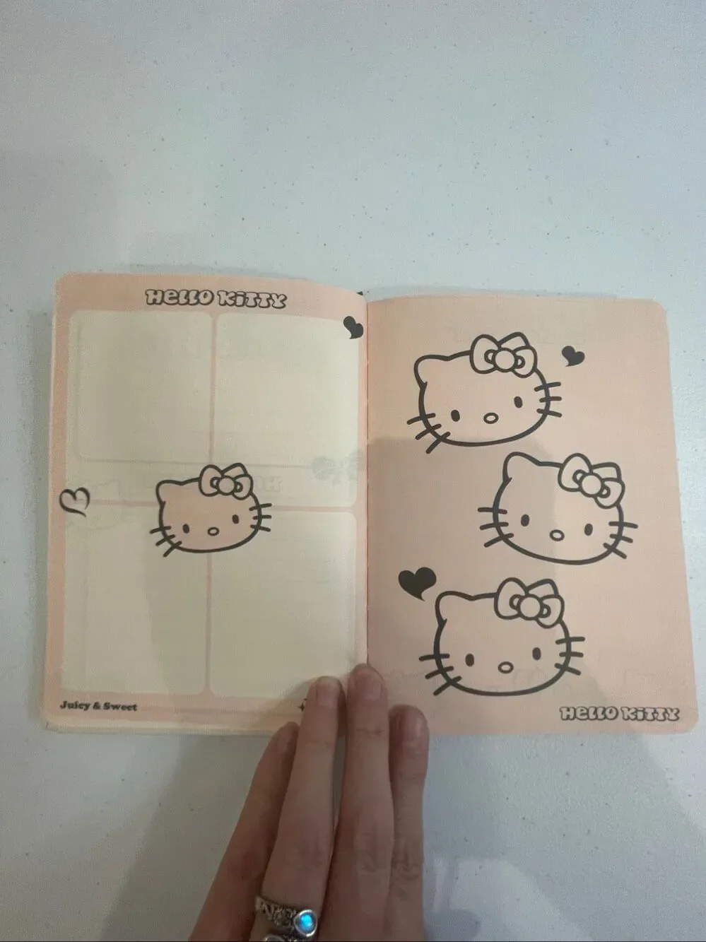 Hello Kitty hard journal diary with mechanical pencil and refills